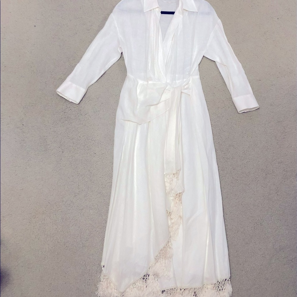 White maxi dress